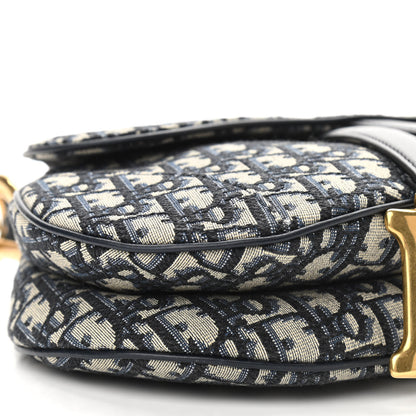 Christian Dior Oblique Saddle Bag Blue 5 of 11