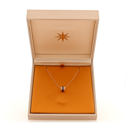 Bulgari 18K Rose Gold Cermet Small B.Zero1 Pendant Necklace 5 of 5