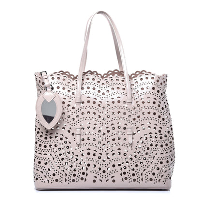 Alaia Calfskin Laser Cut Large Vienne Tote Sable 1 of 8