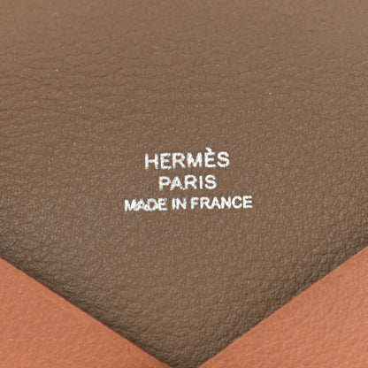 Hermes Evercolor Calvi Verso Card Case Gold Beige De Weimar 6 of 6