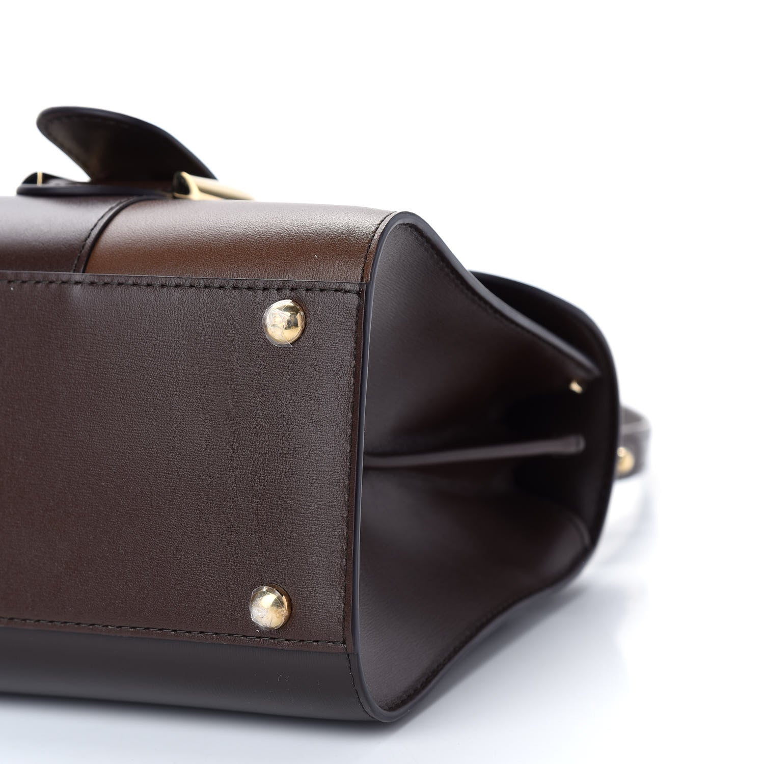 Delvaux Box Calfskin Tri-Color Brillant Mini Satchel Brown 9 of 9