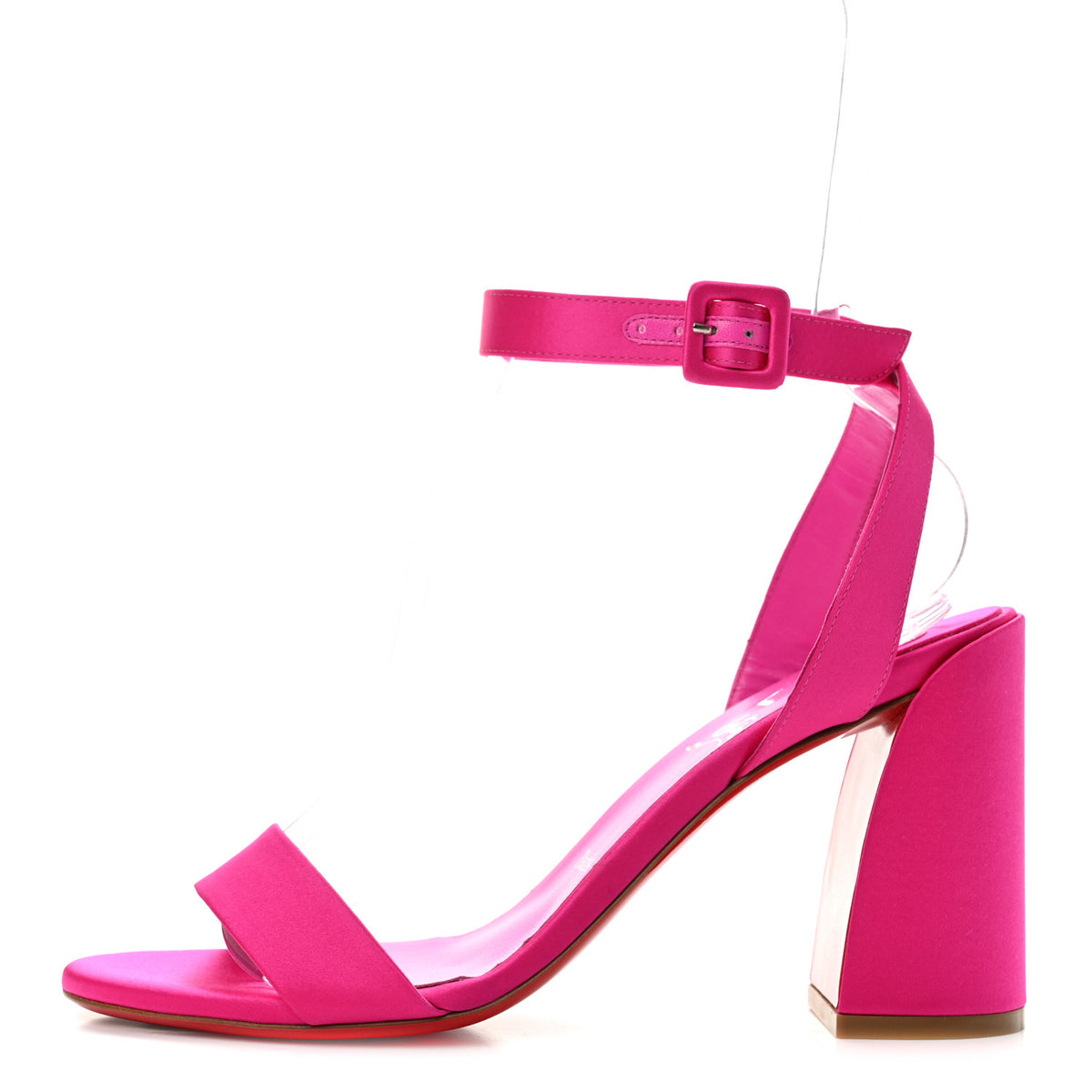 Christian Louboutin Satin Miss Sabina 85 Sandals 39 Holly Pink 1 of 9