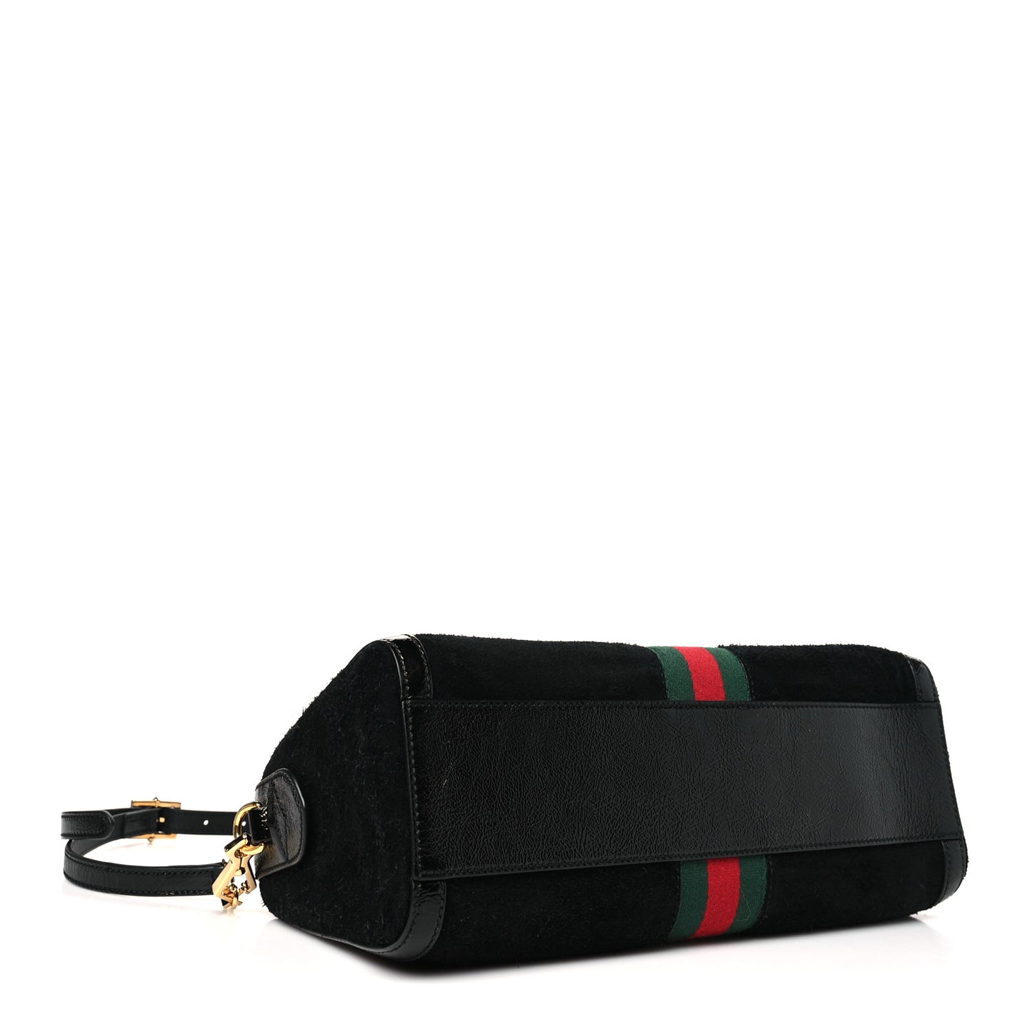 Suede Patent GG Web Medium Ophidia Boston Black