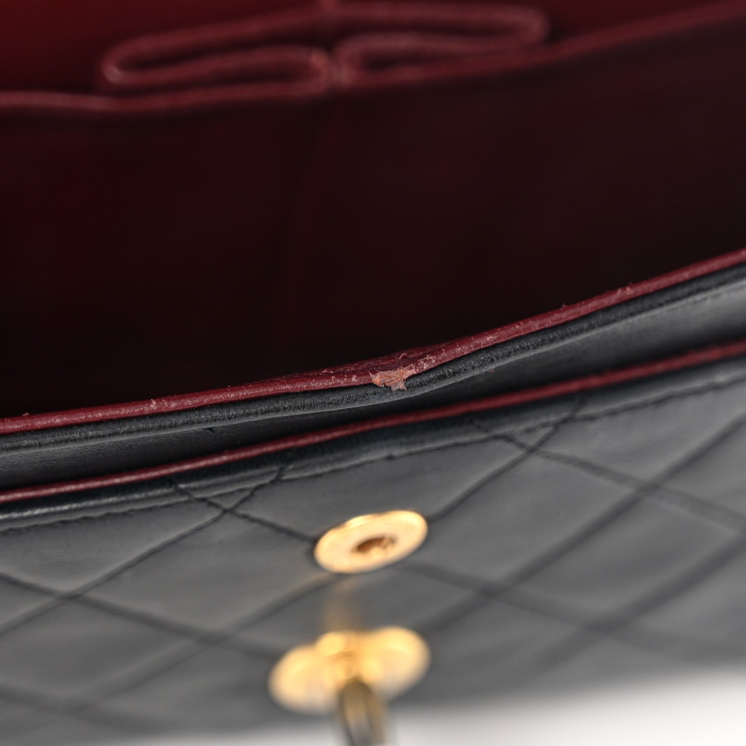 Chanel Lambskin Quilted Medium Double Flap Black 14 of 14