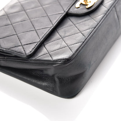 Chanel Lambskin Quilted Medium Double Flap Bijoux Chain Black 13 of 21