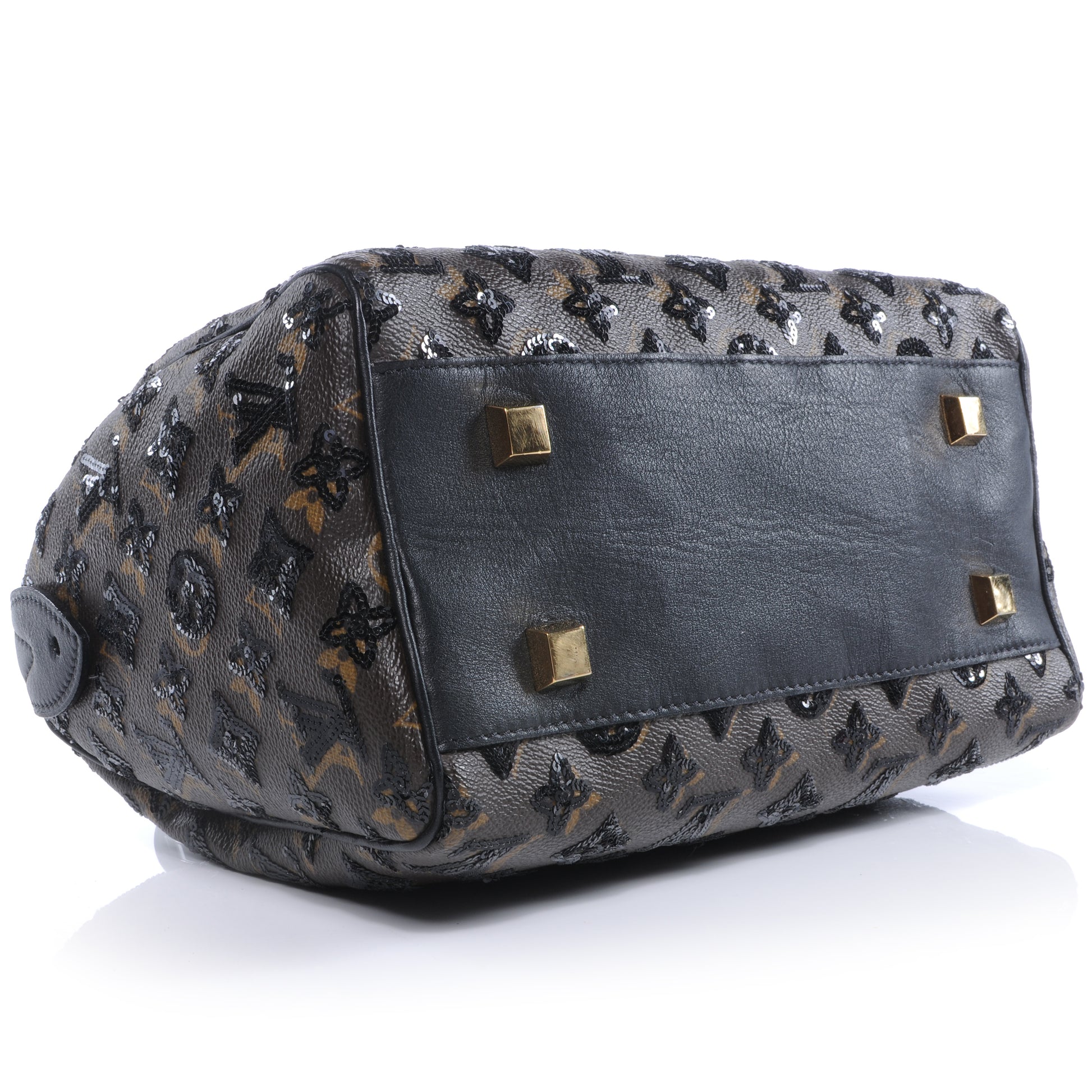 Louis Vuitton Monogram Sequins Eclipse Speedy 28 Black 4 of 8