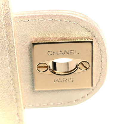 Chanel Iridescent Lambskin Quilted CC Phone Holder Ivory 7 of 13