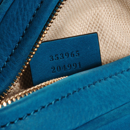Gucci Vitello Range Mini Soho Chain Bag Deep Cobalt 7 of 9