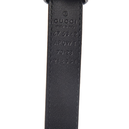 Gucci Calfskin Pearl Double G 20mm Belt 70 28 Black Cream 4 of 6