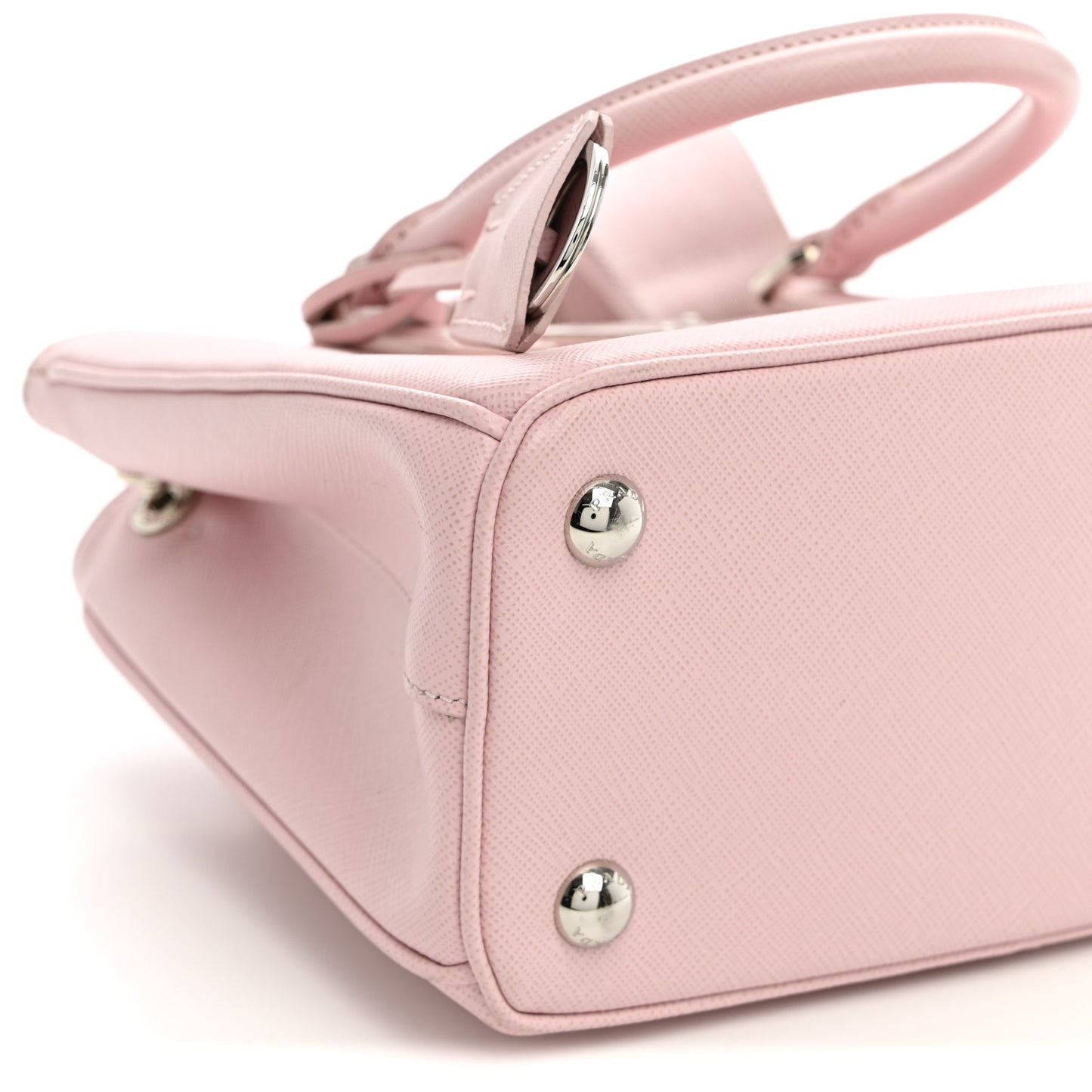 Saffiano Lux Micro Galleria Shoulder Bag Alabastro