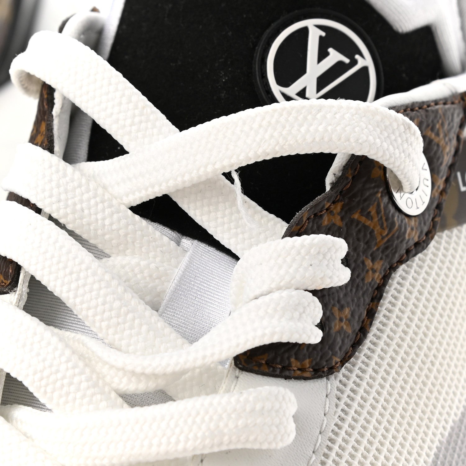 Louis Vuitton Monogram Calfskin Run 55 Sneakers 36.5 White 10 of 11