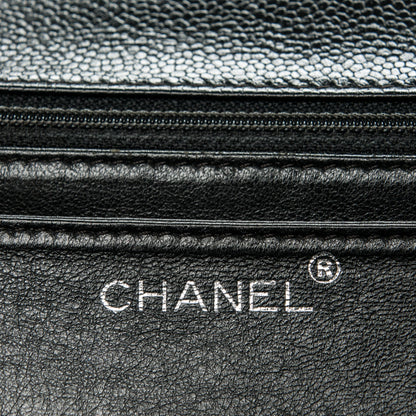 Chanel Caviar Quilted Jumbo Kelly Flap Black 7 of 10
