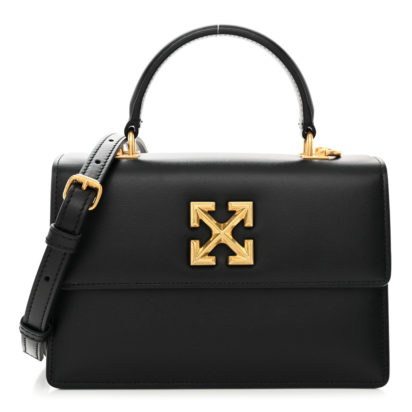 Calfskin Jitney 1.4 Top Handle Bag Black