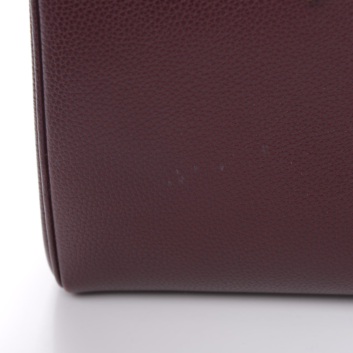 Grainy Calfskin Small Zumi Top Handle Bag Vintage Bordeaux