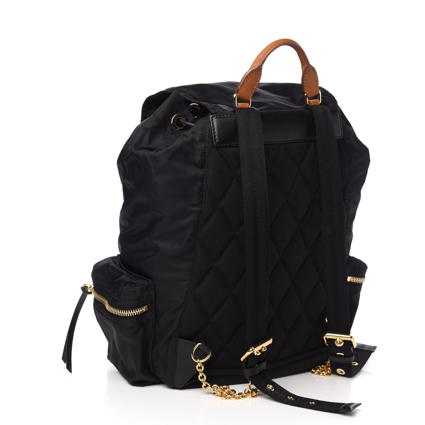 Nylon Large Rucksack Backpack Black