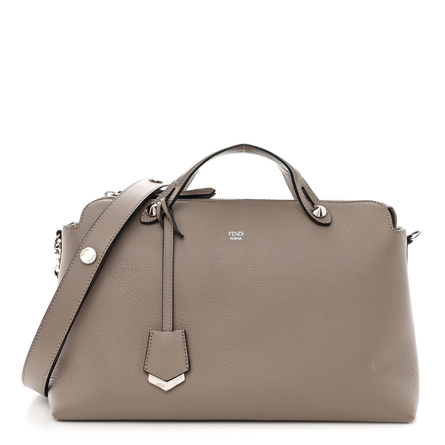 Fendi Vitello Dolce Large By The Way Boston Bag Tortora 1 of 12