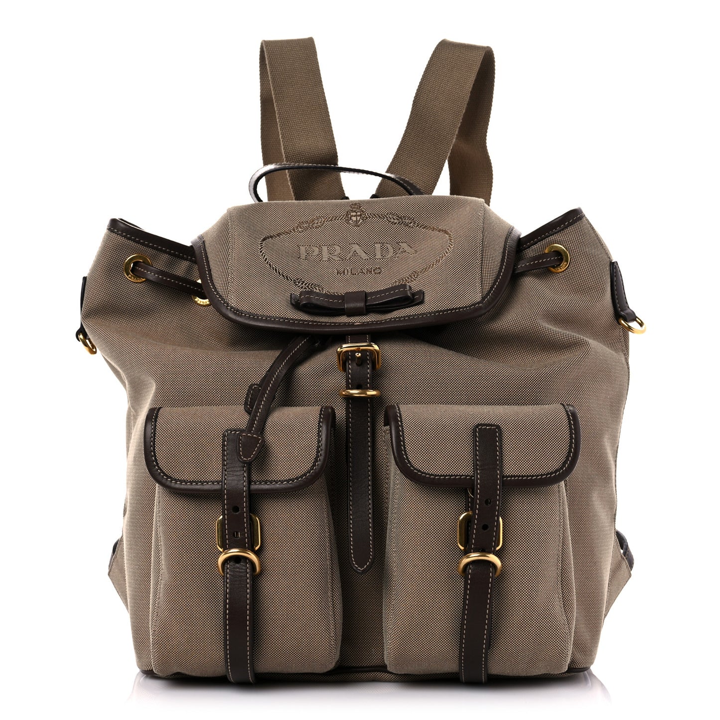 Jacquard Logo Rucksack Backpack Corda Bruciato