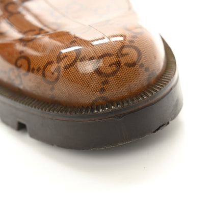 Gucci Rubber Monogram Edinburg Rain Boots 38 Transparent Cocoa 10 of 10