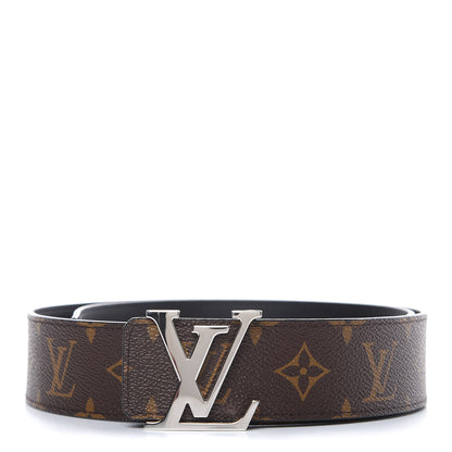 Louis Vuitton Calfskin Monogram 40mm LV Initiales Reversible Belt 85 34 Black 1 of 7