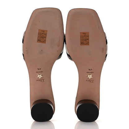 Christian Dior Canvas Jardin Botanique Embroidered Dway 40mm Slide Sandals 41.5 White Multicolor 7 of 12