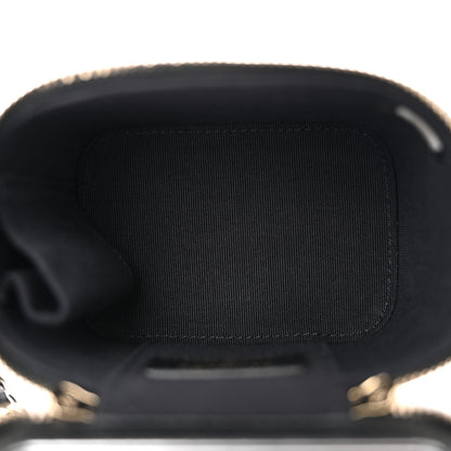 Chanel Lambskin Quilted Top Handle Mini Vanity Case With Chain Black 5 of 10