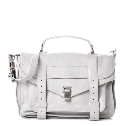 Proenza Schouler Lambskin Medium PS1 Satchel Pale Steel 1 of 15