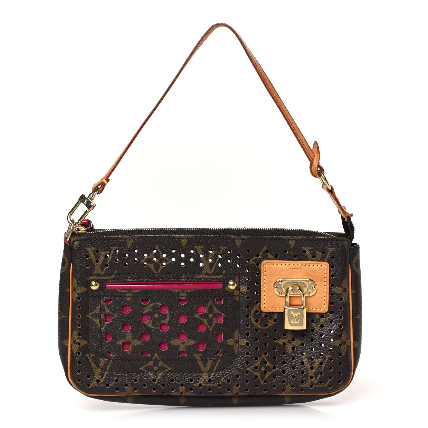 Louis Vuitton Monogram Perforated Pochette Accessories Bag Fuchsia 1 of 9