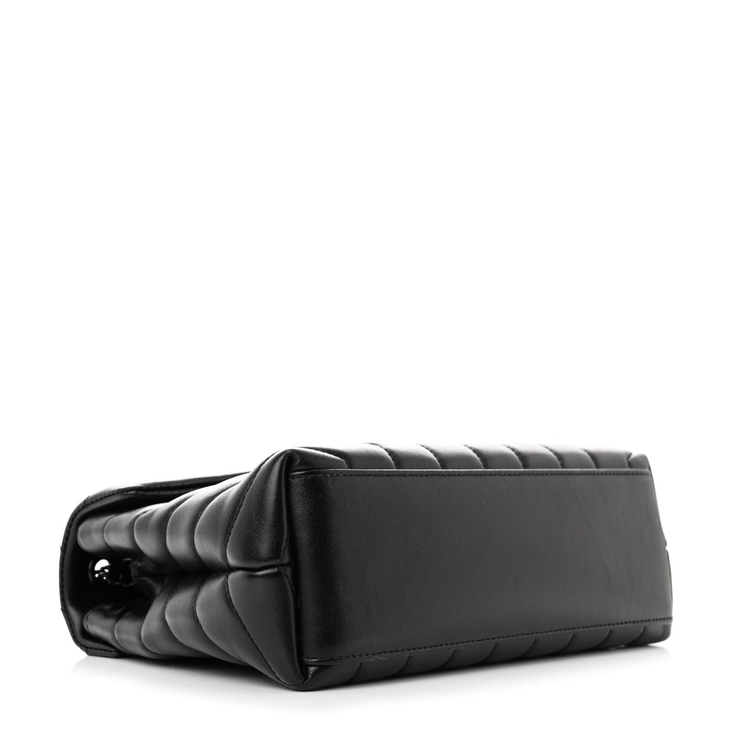 Saint Laurent Calfskin Y Quilted Monogram Monochrome Small Loulou Chain Satchel Black 4 of 12