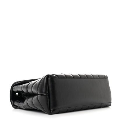 Saint Laurent Calfskin Y Quilted Monogram Monochrome Small Loulou Chain Satchel Black 4 of 12