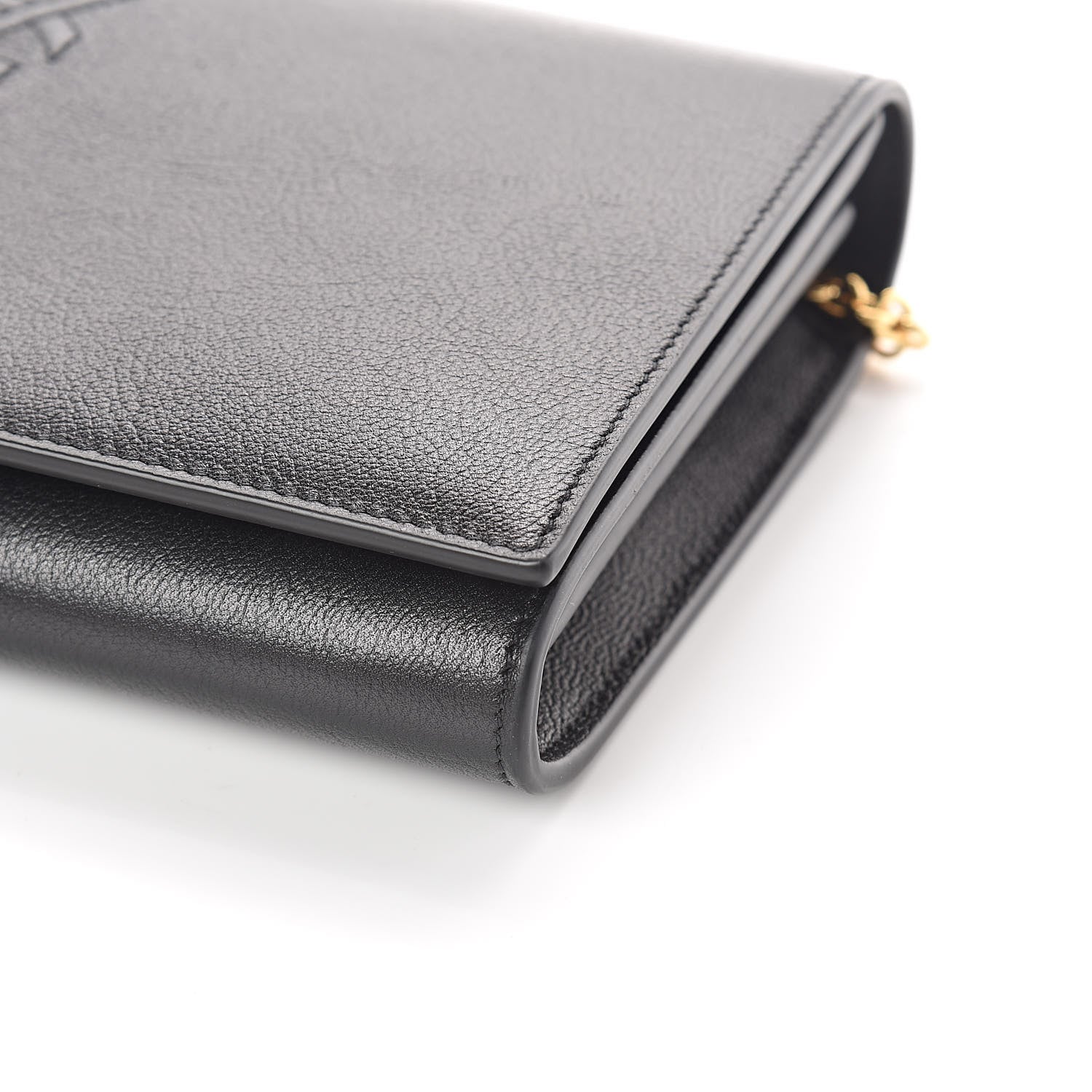 Saint Laurent Calfskin Monogram Belle de Jour Chain Clutch Black 9 of 9
