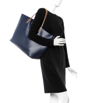 Givenchy Calfskin Large Antigona Tote Navy Beige 2 of 13