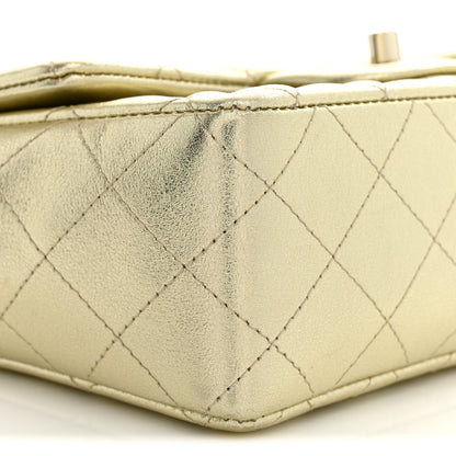Chanel Metallic Lambskin Quilted Mini Rectangular Flap Gold 9 of 11