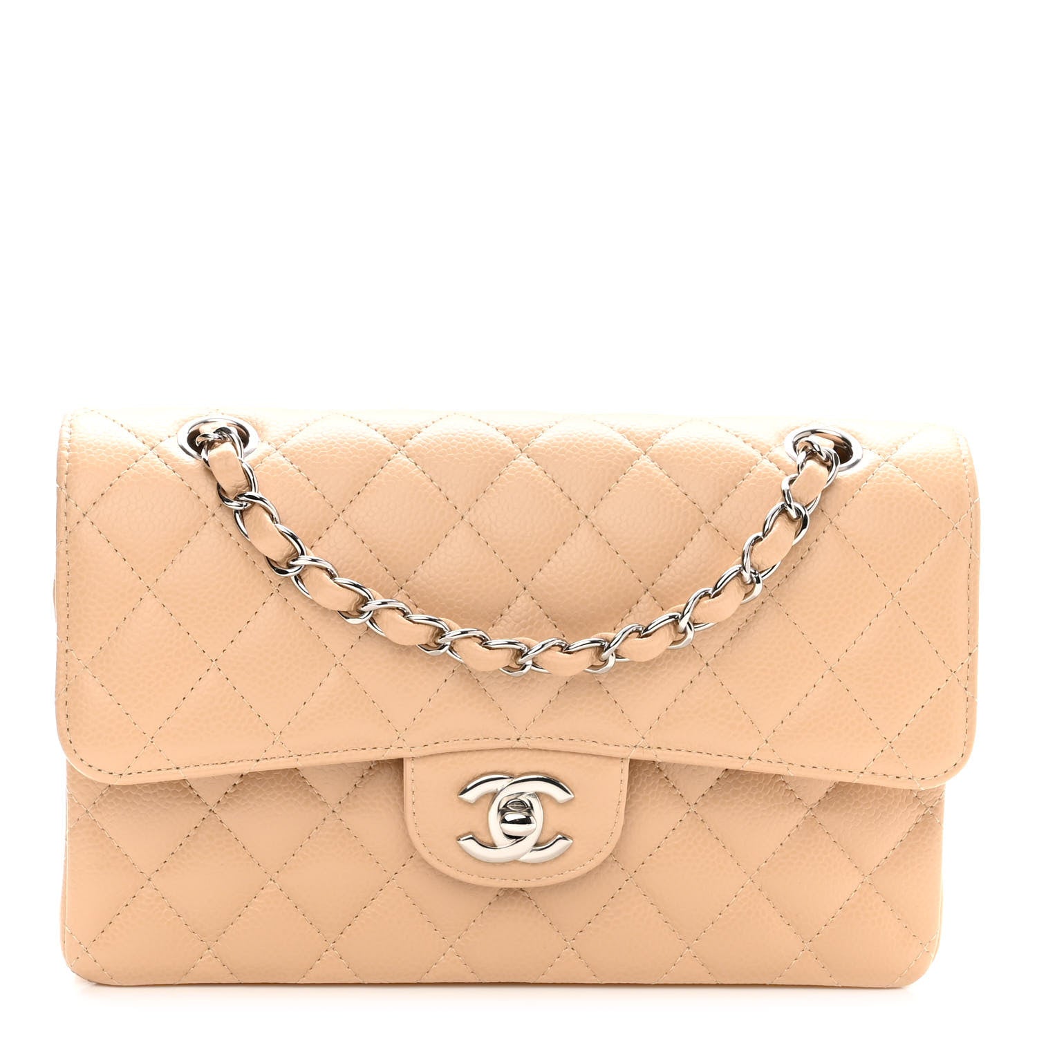 Chanel Caviar Quilted Small Double Flap Beige 1 of 9