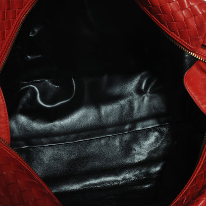 Bottega Veneta Vintage Nappa Intrecciato Bag Red 5 of 6