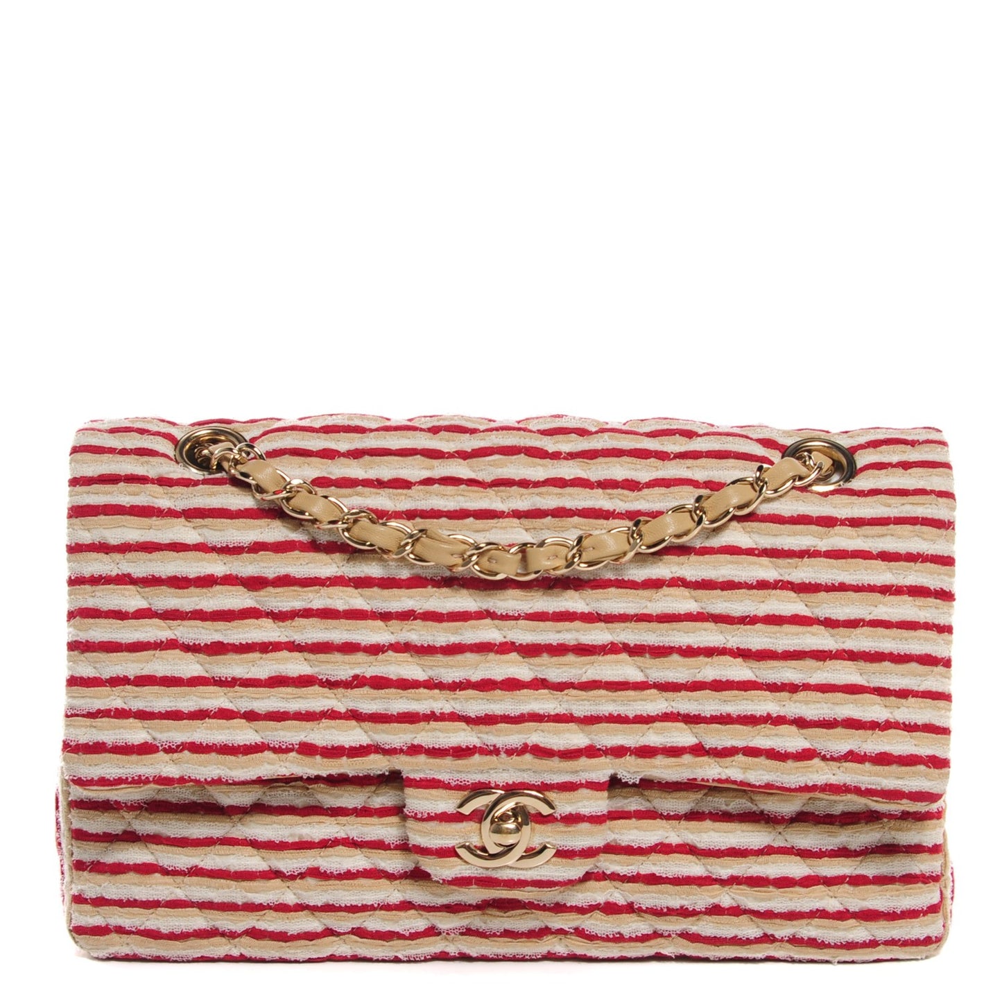 Jersey Quilted Medium Coco Sailor Flap Red White