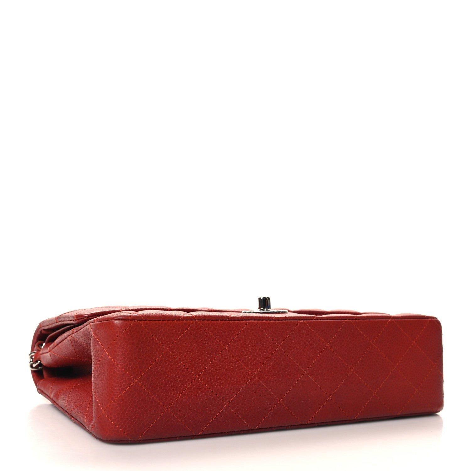 Chanel Caviar Quilted Medium Double Flap Dark Red 4 of 10