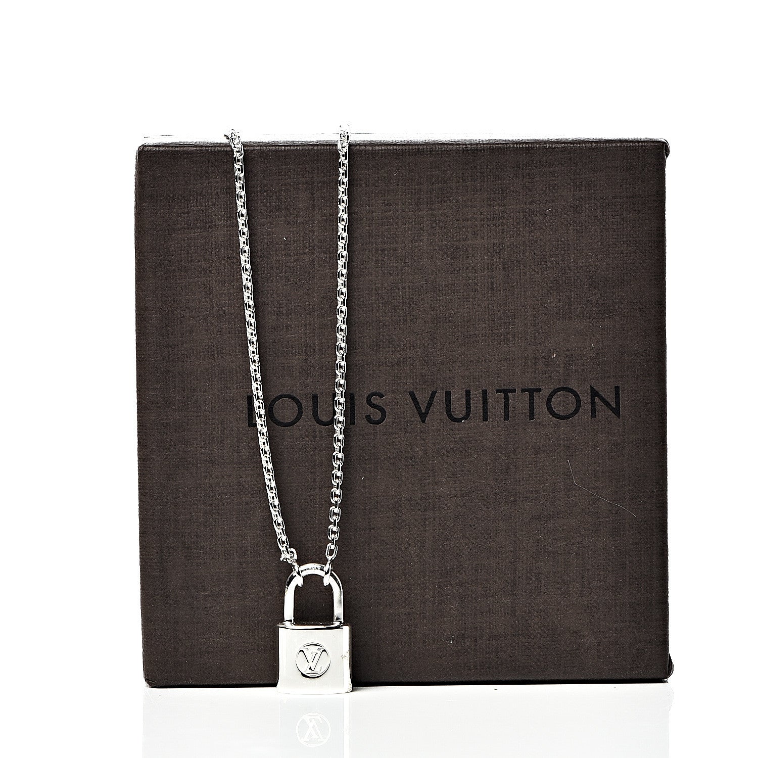 Louis Vuitton Sterling Silver Lockit Necklace 6 of 6