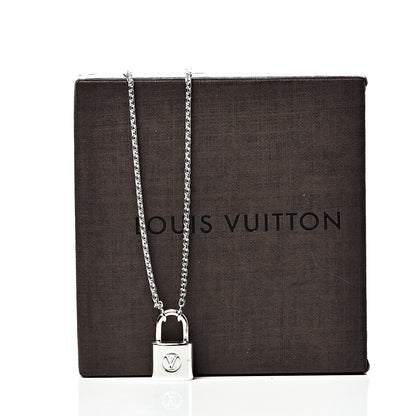 Louis Vuitton Sterling Silver Lockit Necklace 6 of 6
