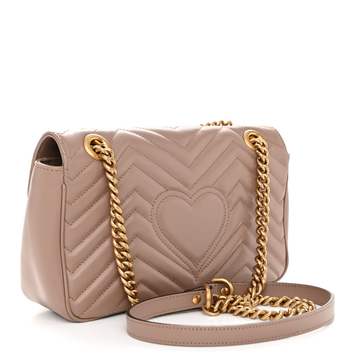 Calfskin Matelasse Small GG Marmont Shoulder Bag Porcelain Rose