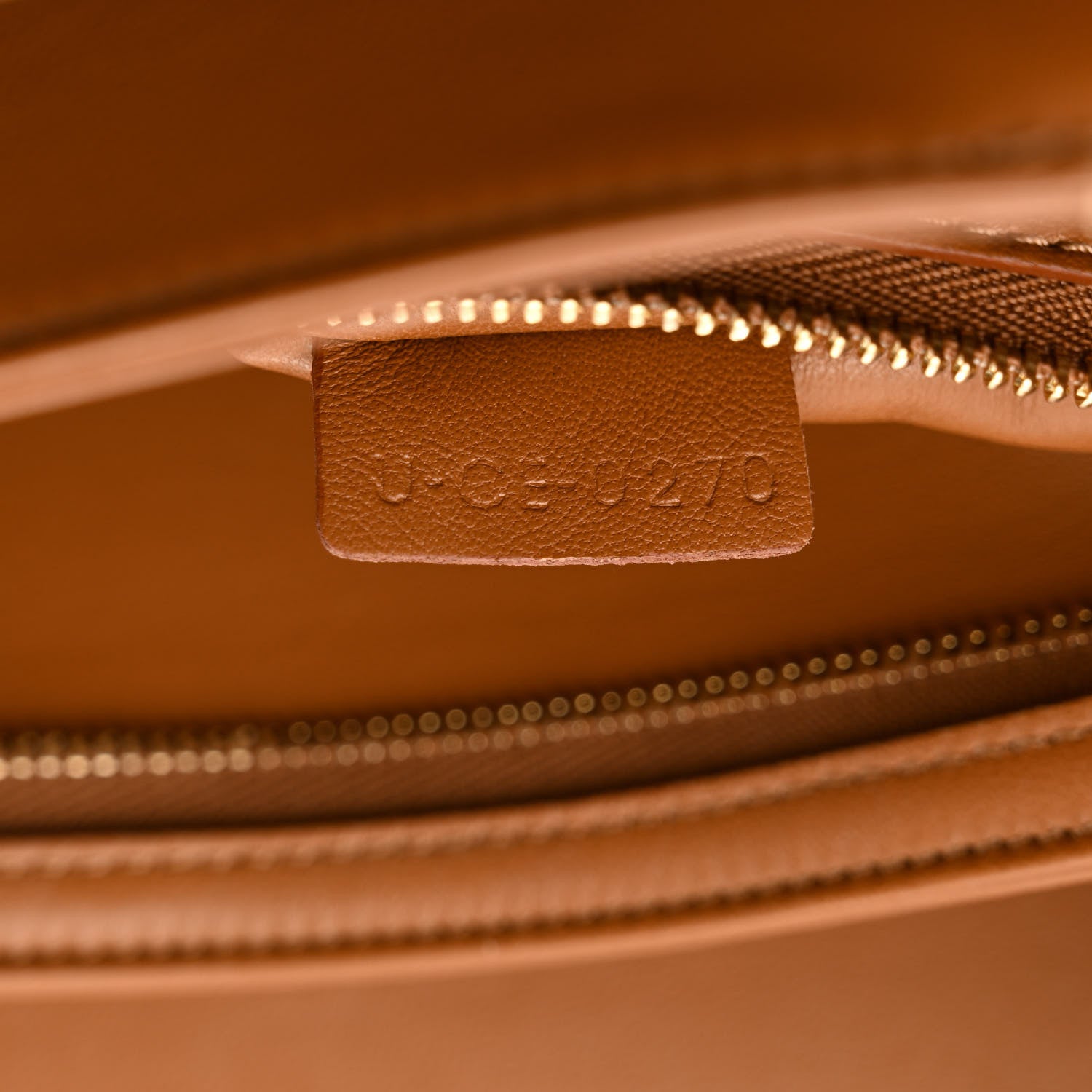 Celine Textile Calfskin Classique Triomphe Bag Natural Tan 8 of 12