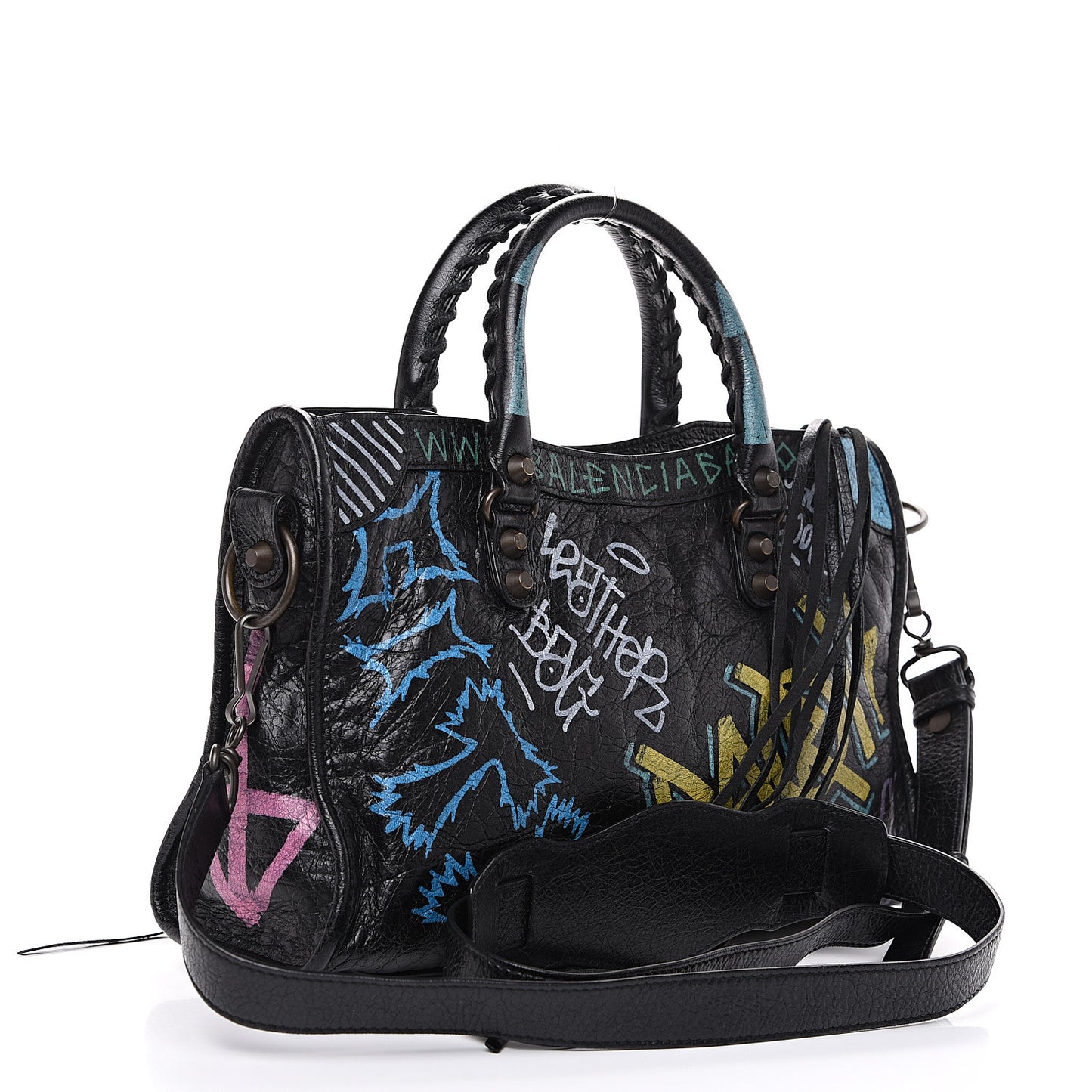 Agneau Graffiti All Over Classic Hardware S City Black Multicolor