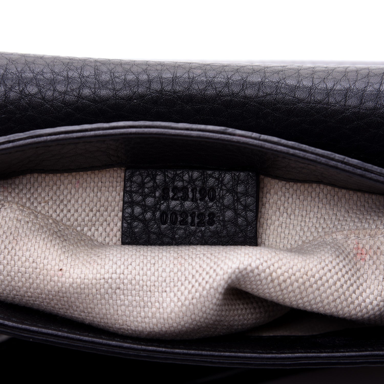Gucci Pebbled Calfskin Small Soho Flap Crossbody Black 9 of 10