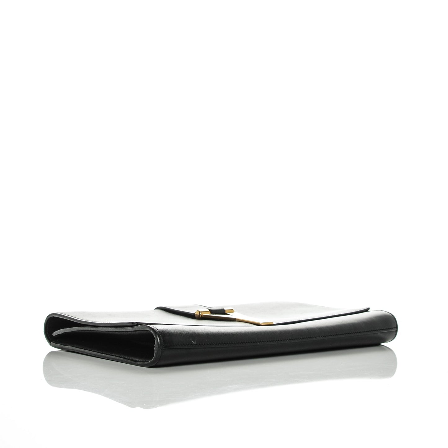 Calfskin Classic Y Ligne Clutch Black