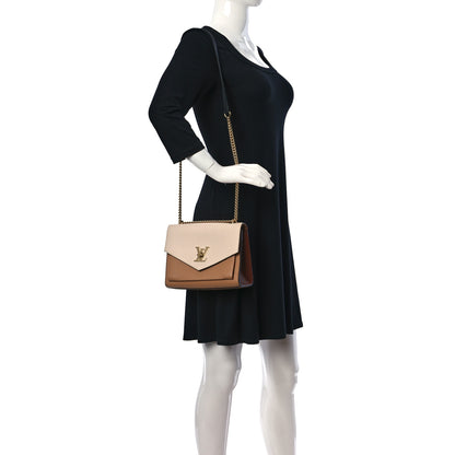 Louis Vuitton Soft Calfskin Mylockme Chain Bag BB Arizona Quartz Caramel 2 of 11
