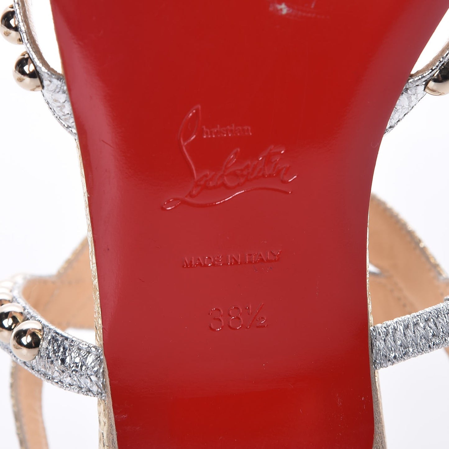 Specchio Vintage Galeria Flat Sandals 38.5 Platine Light Gold
