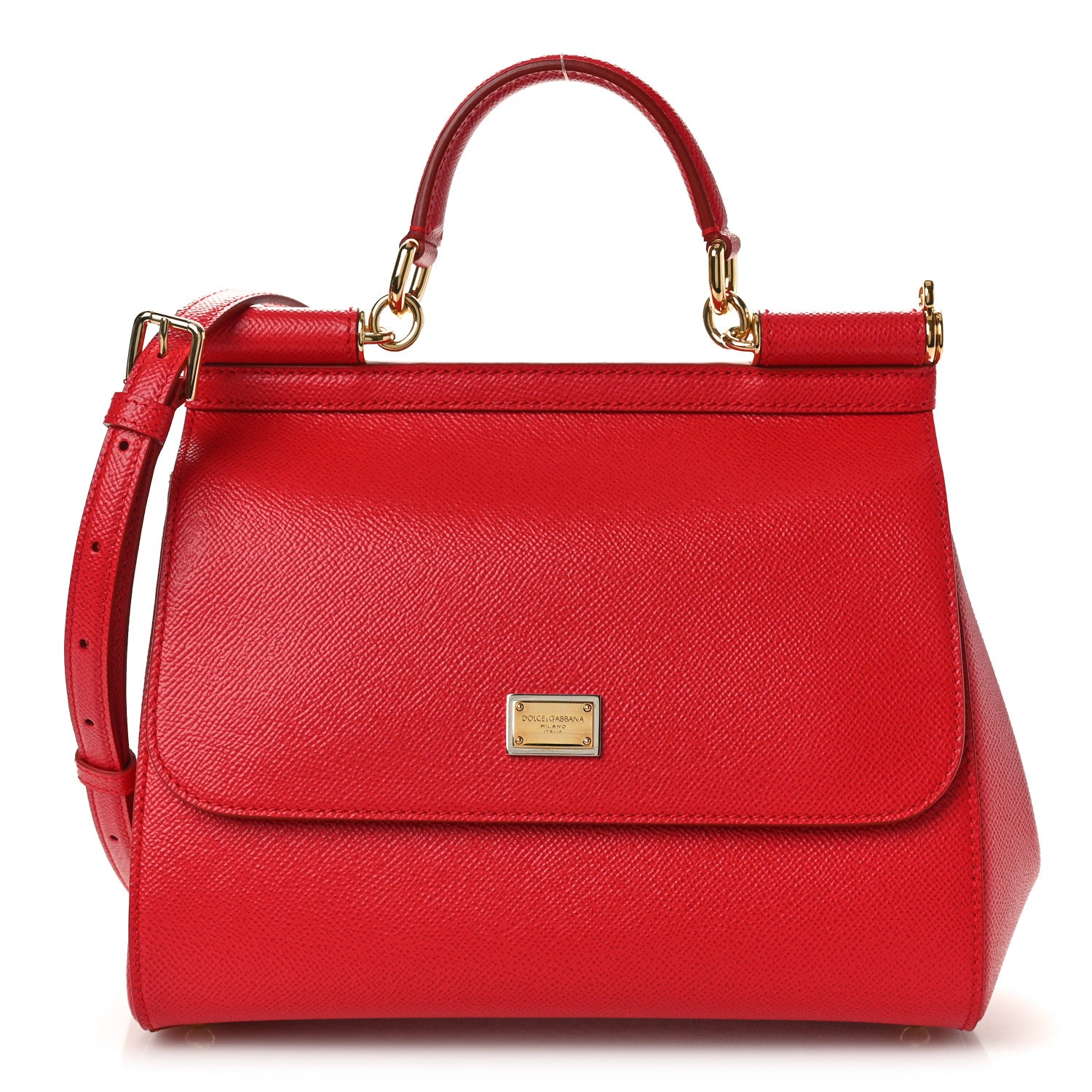 Dolce & Gabbana DOLCE GABBANA Dauphine Medium Miss Sicily Satchel Dark Red 1 of 9