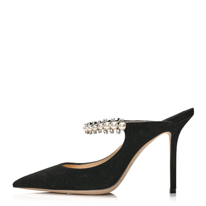 Jimmy Choo Suede Bing 100 Pumps 37.5 Black 1 of 8
