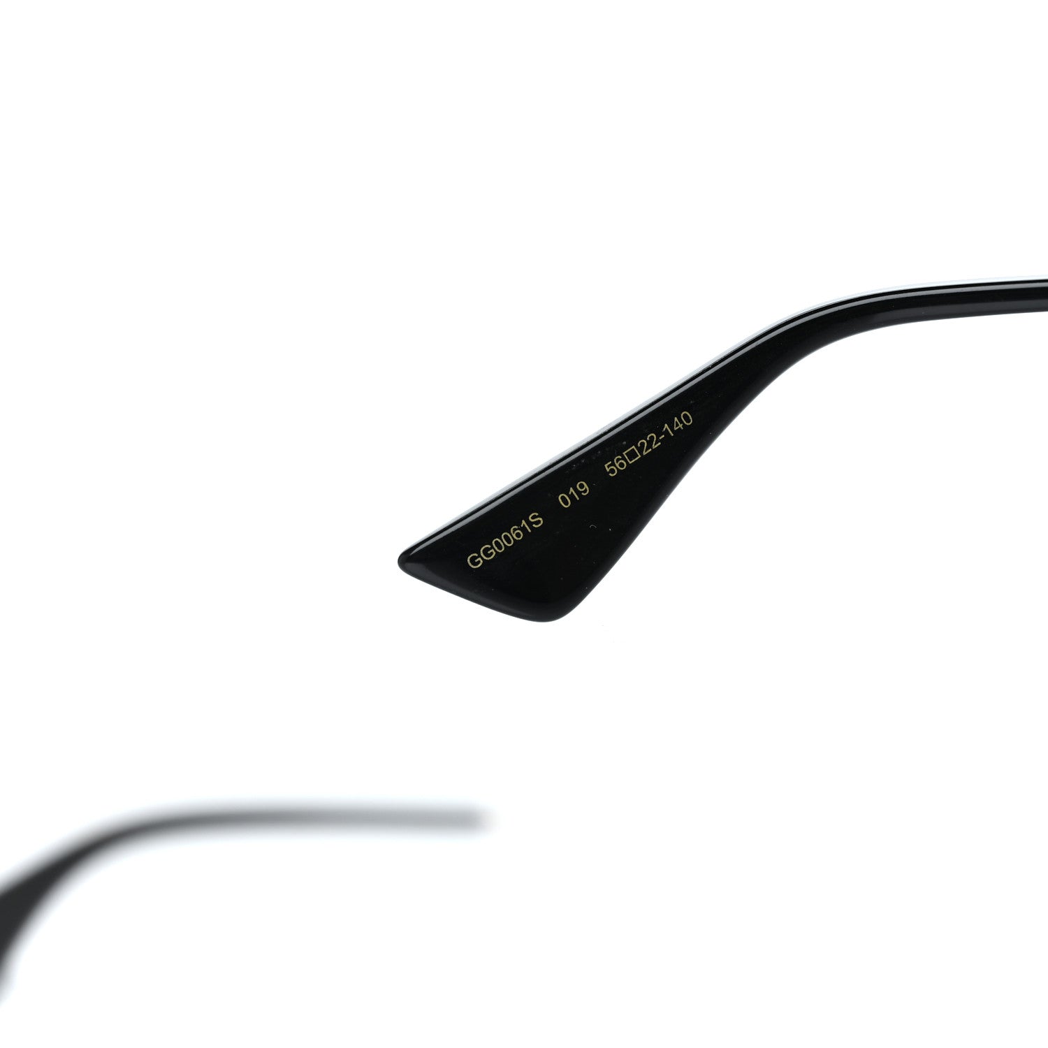 Gucci Acetate Round Frame Sunglasses GG0061S Black 7 of 9