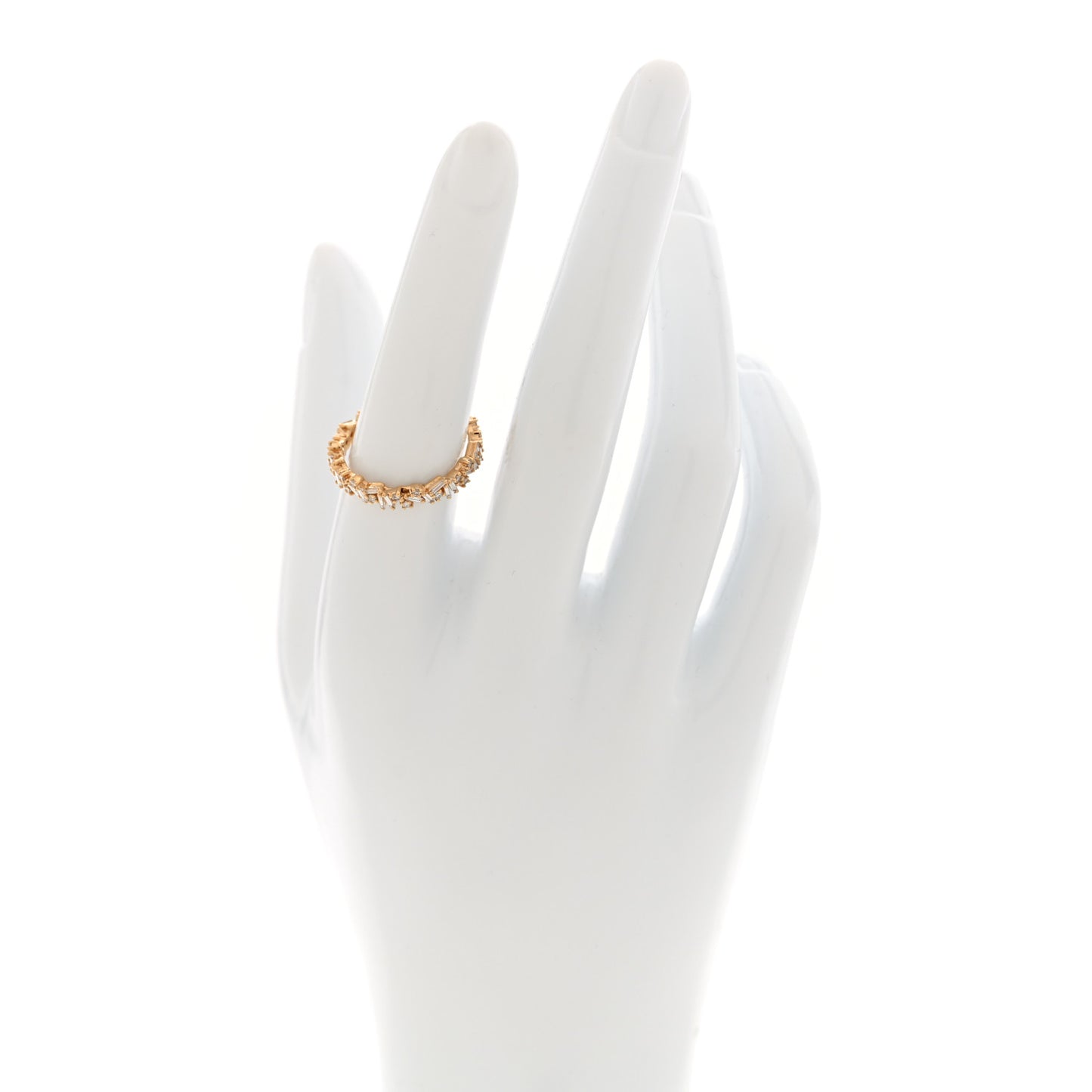18K Yellow Gold Diamond Fireworks Icon Eternity Ring 54 6.75