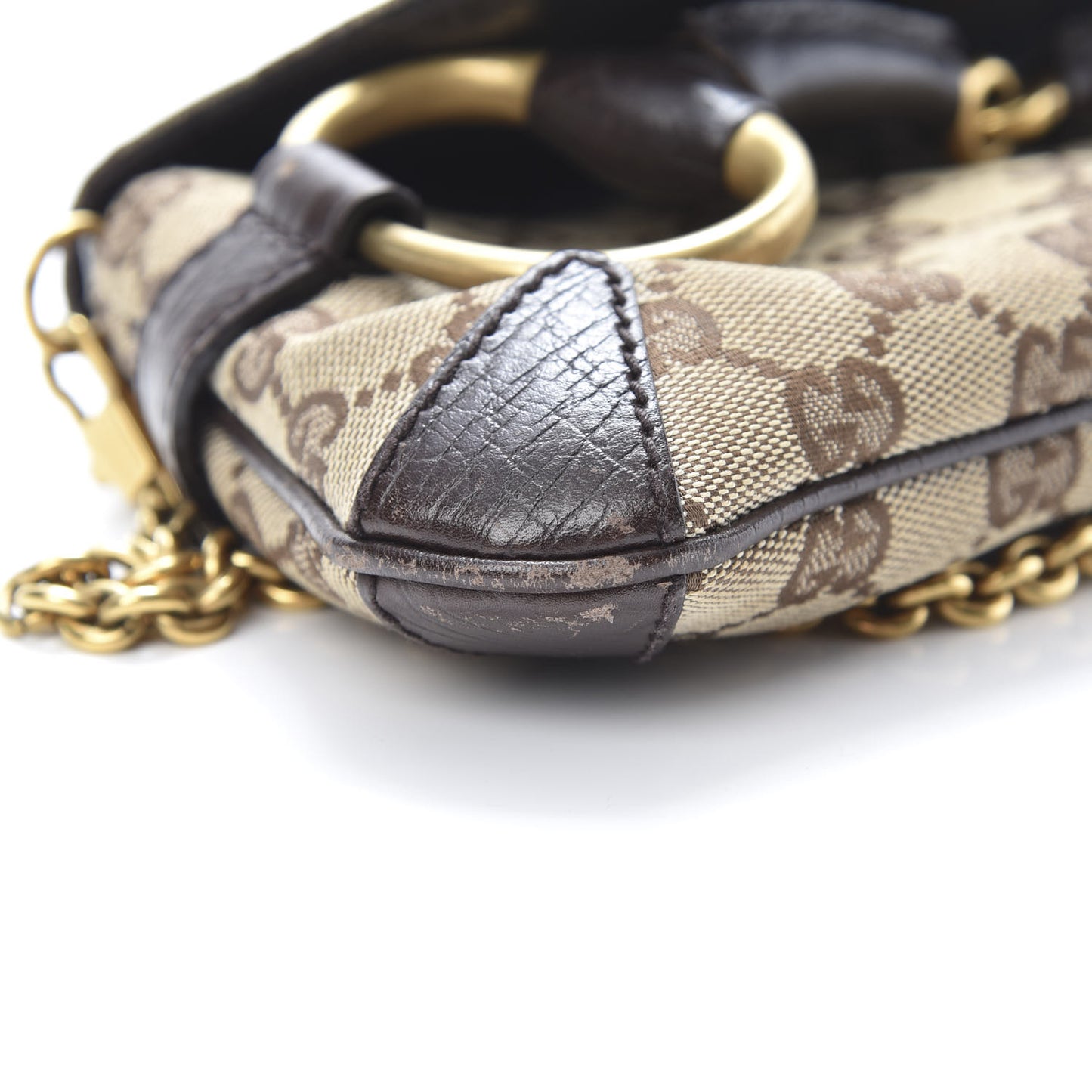 Monogram Horsebit Clutch Dark Brown